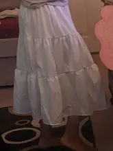 De las mujeres de la moda una línea falda de tul elástico cintura alta fiesta largo Maxi falda