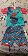 Conjunto de pijama de verano para niños, camiseta de manga corta y pantalones cortos, ropa de dormir para chico y chica, dibujo de Spider-Man, Elsa