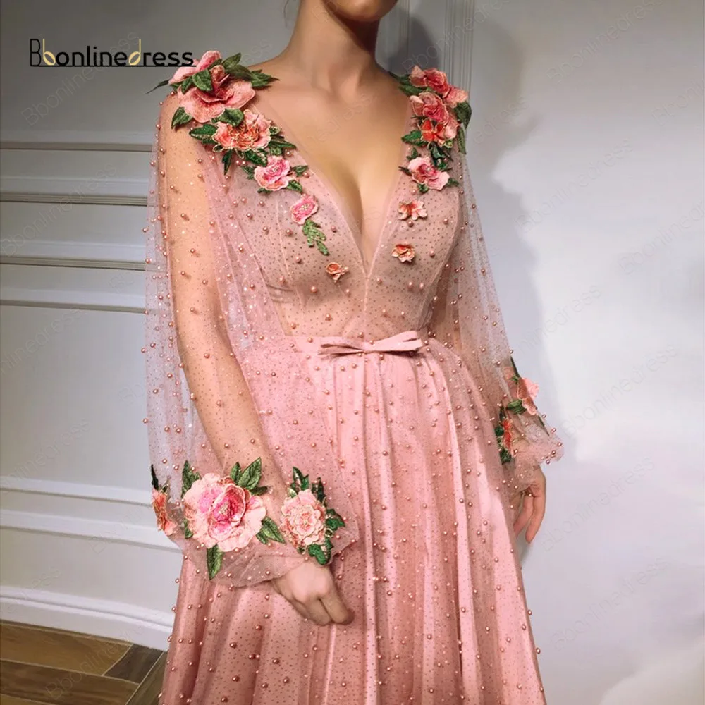 Bbonlinedress Elegant Sleeves Evening Dress 2020 Fashion Flower Appliques Pearl Long Formal Party Prom Dresses robe de soiree
Bbonlinedress Elegant Sleeves Evening Dress 2020 Fashion Flower Appliques Pearl Long Formal Party Prom Dresses robe de soiree