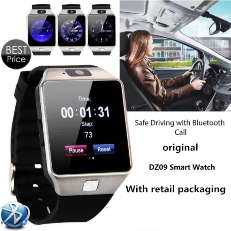 Original DZ09 Bluetooth smart watch SIM/TF Card For Ios Android Phones with camera facebook Pedometer men women sport wristwatch
Original DZ09 Bluetooth smart watch SIM/TF Card For Ios Android Phones with camera facebook Pedometer men women sport wristwatch