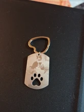 Nextvance de etiqueta de perro foto llavero con mensaje de acero inoxidable grabado fotografía llavero para perro y amor la gente perro Keepsak