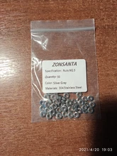 ZONSANTA métrica hexagonal de acero inoxidable 304 tuerca hexagonal DIN934 M1 M1.2 M1.4 M1.6 M2 M2.5 M3 M4 M5 M6 M8 M10 M12 M16 M20 tuercas de tornillo