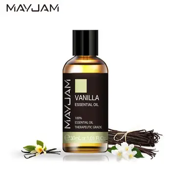 

30ml Vanilla Aroma Oil Diffuser Pure Natural Essential Oils Jasmine Eucalyptus Mint Lemongrass Geranium Tea Tree Essential Oil