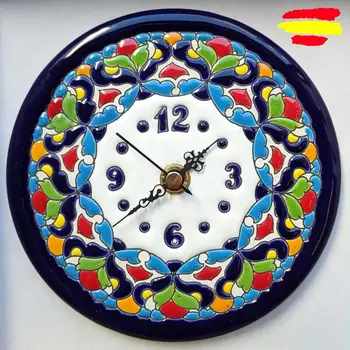 Ceramics's clock 15 cm/6 inches diameter - enameled up handmade - Made in Spain - wall or support - ARTECER - 
Ceramics's clock 15 cm/6 inches diameter - enameled up handmade - Made in Spain - wall or support - ARTECER -