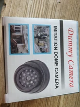 Cámara de seguridad con luz LED para interior y Vídeo de exterior, cámara de seguridad falsa con Flash rojo, para vigilancia, Compre 1 y obtenga 1 pegatina de advertencia gratis