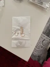 ZYZQ-pendientes de aro con flor de cristal estilo retro geométrico para mujer, aretes con Clip de estrella Color dorada, Clip no perforado, joyería aros para mujer