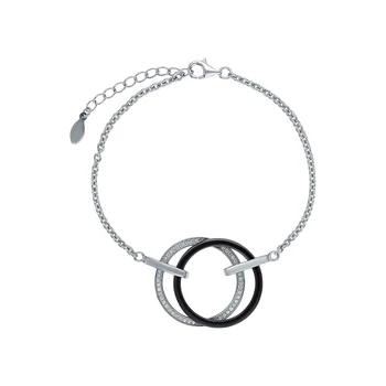 Silver Bracelet with ceramics and cubic zirconia sunlight sample 925 
Silver Bracelet with ceramics and cubic zirconia sunlight sample 925