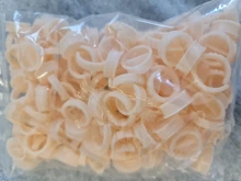 Gorros desechables con Microblading para maquillaje permanente, anillo rosa para tatuaje, taza para tinta, accesorios para tatuaje, 100 Uds., S/M/L