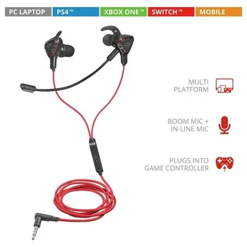 

Auriculares trust gaming gxt 408 cobra - drivers 10mm - micrófono desmontable - ganchos oreja - almohadillas goma 3 tamaños -