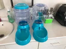 Bebederos de Alimentación de Mascotas de plástico de 3,8l Alimentador automático para gatos y perros, cuenco de agua para mascotas