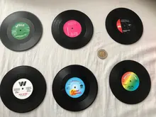 Drink Coaster Table-Mats Nonslip-Pads Coffee-Mug-Cup Vinyl Record Heat-Resistant Creative