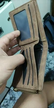 Vitage-cartera de cuero con cremallera para hombre, monedero, tarjeteros, billetera de mano para chico