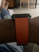 Correa de cuero para Apple watch, banda de 44mm, 40mm, 38mm, 42mm, iWatch, pulsera de una sola vuelta, reloj para Apple watch series 5 4 3 se 6