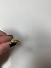 Anillo de corazón de amor esmaltado para mujer, sortija Vintage Bohemia colorida, 2021