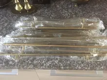 KAK-perillas de manija recta para puerta de cocina, manijas de acero inoxidable doradas de 2 ~ 20, 10mm de diámetro, para muebles