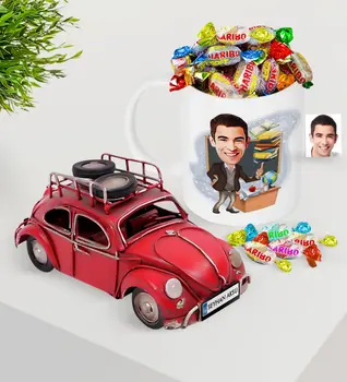 Personalized Men 'S Teacher Platter Nostalgic Red Metal Beetle and Mug Haribo Candy Seti-2
Personalized Men 'S Teacher Platter Nostalgic Red Metal Beetle and Mug Haribo Candy Seti-2