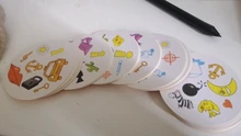 Juego de cartas con símbolos de 80mm versión inglesa, juguetes educativos con caja de metal para actividades familiares, juego de mesa para disfrutar de fiestas, 2019