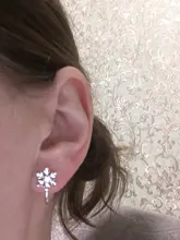 Pendientes de Clip de copos de nieve de estilo coreano para mujer, pendientes sin Piercing de cristal, joyería de moda 2020, pendiente sin orificio de oreja