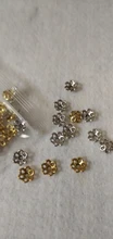 Cuentas de pétalos de flores chapadas en plata para fabricación de joyería, gorros, suministros de joyería, tapas de cuentas huecas, colgantes para joyería, 6mm, 100/200 Uds.