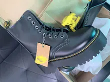 Botas De plataforma para Mujer, zapatos negros Botines De Cuero, Punk, fondo grueso, para motocicleta, 2020