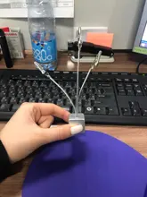 1 ud. Pequeño cubo 3 Clips Metal Tarjeta Nota titular Clips de nota foto de libro de recuerdos abrazaderas Stand mensaje titular de la tarjeta organizador de Escritorio de oficina