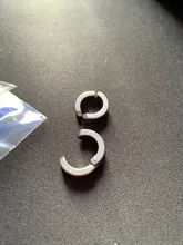 1 par coreano clásico Punk Acero inoxidable oído pendientes de Clip pendientes largos aretes pendientes para las mujeres de los hombres negro perforado oreja de mentira círculo nuevo Pop de la joyería