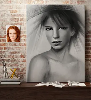 Personalized Women 'S Charcoal Artistic Portrait Design Canvas Table 50x70cm-27
Personalized Women 'S Charcoal Artistic Portrait Design Canvas Table 50x70cm-27