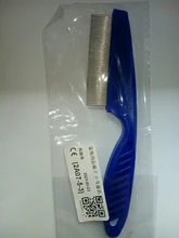 Peine multicolor para peluquería de mascotas, cepillo de pulgas para cachorros, peines de pelo de acero inoxidable, suministros de limpieza de perro y gato