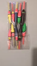 Pesca flota conjunto de 10 unids/lote Bobber pesca luz palo flota fluctúan tamaño de Mezcla Color flotar boya para accesorios de pesca