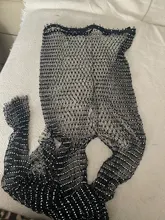 Fishnet Pants Trousers Crystal Diamond Transparent Summer Women Beachwear Loose Sexy