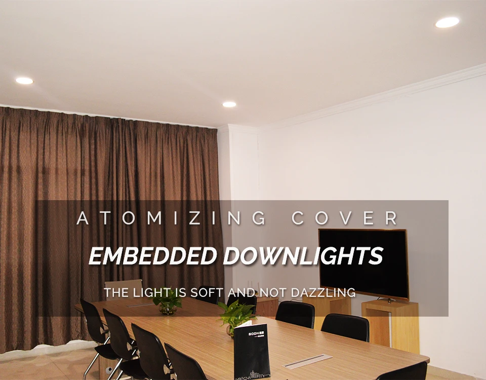 SCON DC220V/110V 7W 12W Bathroom Living room Bedroom All White Modern Thin Bezel Frame Ceiling Dimmable Recessed LED Downlight