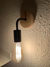 Bedside Lamp Loft Hemp-Rope Industrial-Sconce Wood Corridor Vintage Outdoor 220V 110V