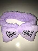 Cintas elásticas para el pelo con letras OMG para mujer y niña, diadema para maquillaje polar Coral, bandanas para el pelo, accesorios para el cabello
