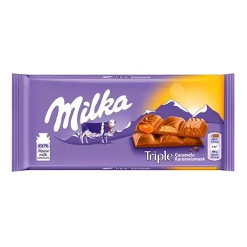 Milka Threefold Caramel Flavor tablet 90 gr
Milka Threefold Caramel Flavor tablet 90 gr