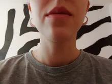 Personalidad hipérbole 100% Plata de Ley 925 Simple liso Luna, Pendientes de aro grandes para las mujeres de plata-joyería de Pendientes de botón Pendientes