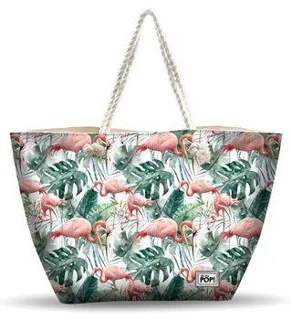 Beach bag Ooh My Pop Tropical Flamingo 32x50 cm. 
Beach bag Ooh My Pop Tropical Flamingo 32x50 cm.