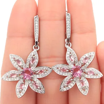 43x23mm Luxury Flowers Silver Pendant for Women Created Pink Tourmaline White Bright Zircon Dating Drop Shipping 
43x23mm Luxury Flowers Silver Pendant for Women Created Pink Tourmaline White Bright Zircon Dating Drop Shipping
