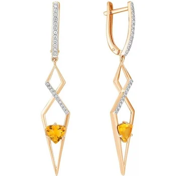 Aloris earrings with citrine and cubic zirconia in red gold
Aloris earrings with citrine and cubic zirconia in red gold