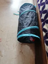 Juguete de túnel para mascotas, tubos de juego con 2 agujeros, bolas plegables, antiarrugas, para cachorros, hurones y conejos