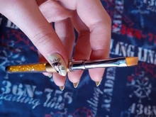 Monja-cepillo de tallado de diamantes de imitación para manicura, delineador de líneas francesas de Gel acrílico UV, herramienta de dibujo