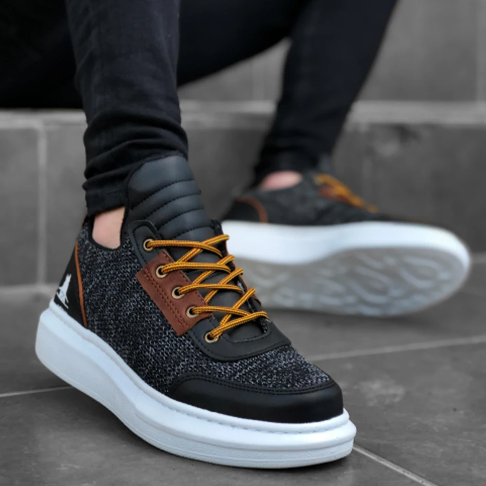 BA0606 Bağcıklı Hat Rahat Yüksek Taban USB kırçılli Erkek Spor Sezon tabtabtabsezon