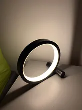 Led-Table-Lamp Night-Light Acrylic Bedroom Dimmable Living-Room Circular Black/white
