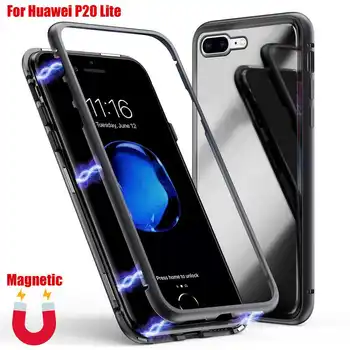 Magnetic Metal Bumper Back Tempered Glass Case Cover Absorption Metallic Aluminum Magnet for Huawei P20 Lite Black
Magnetic Metal Bumper Back Tempered Glass Case Cover Absorption Metallic Aluminum Magnet for Huawei P20 Lite Black