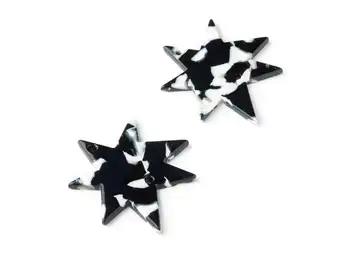 Acetate Acrylic Star Earring Charms - Acetate Star Earrings and Pendant - 2 Holes - 2Pcs/Lot - 42.88x37.82x2.65mm - AC1309 
Acetate Acrylic Star Earring Charms - Acetate Star Earrings and Pendant - 2 Holes - 2Pcs/Lot - 42.88x37.82x2.65mm - AC1309