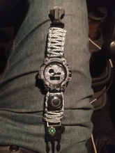 Reloj militar de camuflaje para hombre, pulsera de cuarzo LED resistente al agua hasta 50m, para deportes al aire libre, brújula, termómetro, reloj de emergencia