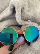 Productos para mascotas encantador redondo Vintage gato gafas de sol reflejo ojo gafas para perro pequeño gato accesorios fotos de mascotas accesorios