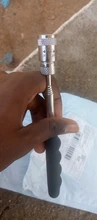 Palo de recogida magnético de 19-69CM, extensor telescópico, bolígrafo de imán de barra de succión para recogedor de metal, herramienta de recogida con LED