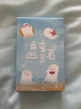 Juego de 28 hojas de cartas de Ghost Lomo intercambiables, Mini mensaje postal de dibujos animados, regalos de navidad