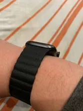 Correa de cuero para Apple Watch, 44mm, 40mm, 38mm, 42mm, accesorios, pulsera magnética, pulsera iWatch serie 3 4 5 se 6