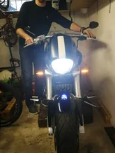 DERI-indicador LED de señal de giro para motocicleta, luces de circulación diurna, luz intermitente de agua
